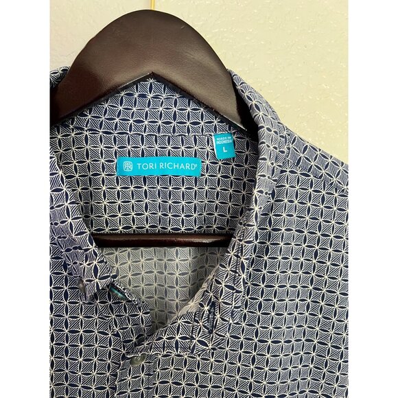 Tori Richard Short Sleeve Button Up Shirt - Size L - Picture 2 of 4
